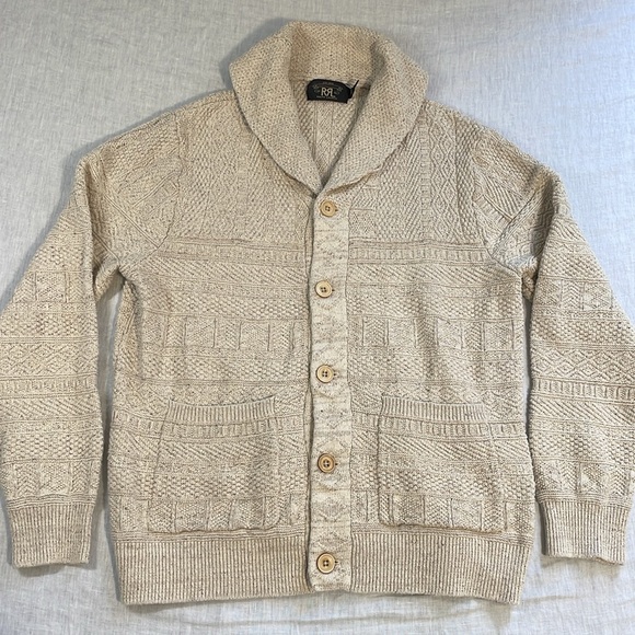RRL Ralph Lauren Cotton Silk Cardigan Sweater - Picture 7 of 16